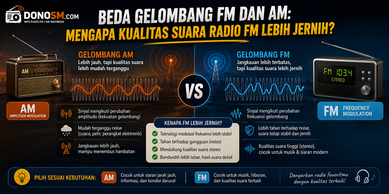 Beda Gelombang FM dan AM: Mengapa Kualitas Suara Radio FM Lebih Jernih?
