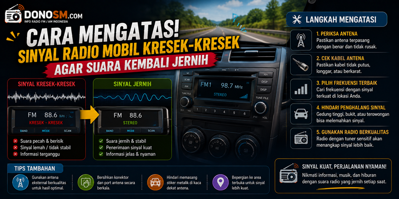Cara Mengatasi Sinyal Radio Mobil Kresek-Kresek Agar Suara Kembali Jernih