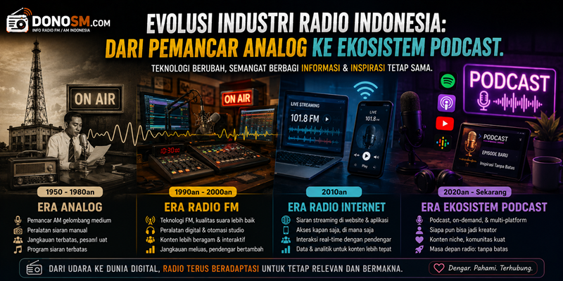 Evolusi Industri Radio Indonesia: Dari Pemancar Analog ke Ekosistem Podcast