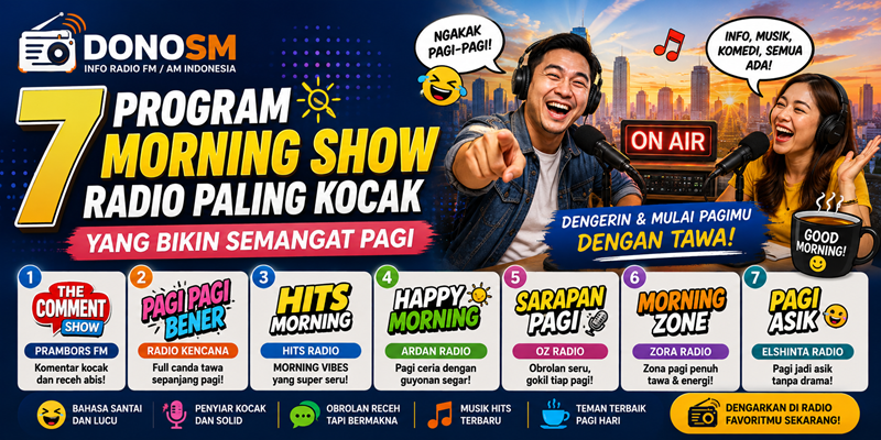 7 Program Morning Show Radio Paling Kocak yang Bikin Semangat Pagi
