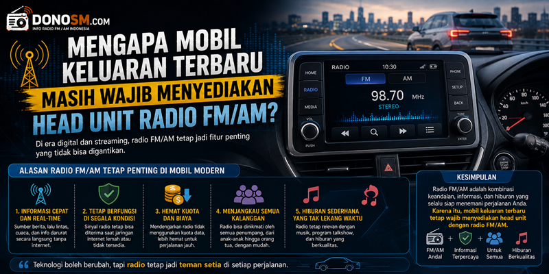 Mengapa Mobil Keluaran Terbaru Masih Wajib Menyediakan Head Unit Radio FM/AM?