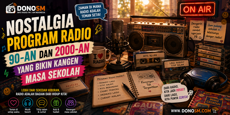 Nostalgia Program Radio 90-an dan 2000-an yang Bikin Kangen Masa Sekolah