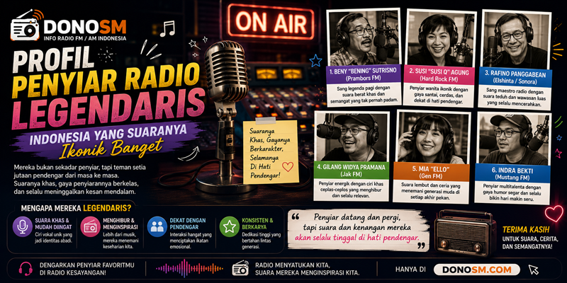 Profil Penyiar Radio Legendaris Indonesia yang Suaranya Ikonik Banget