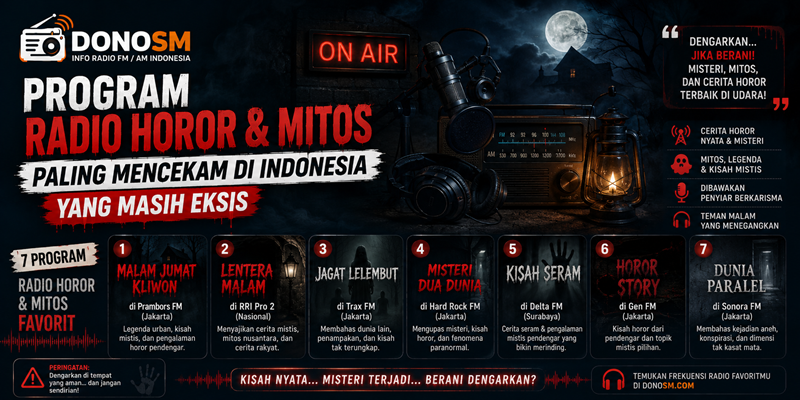 Program Radio Horor & Mitos Paling Mencekam di Indonesia yang Masih Eksis