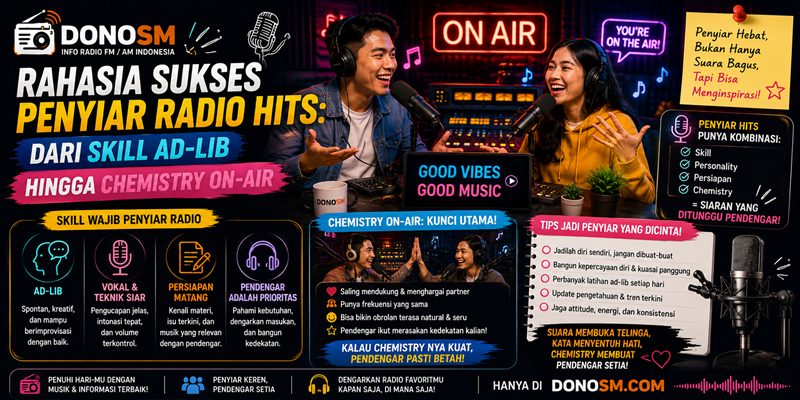 Rahasia Sukses Penyiar Radio Hits Dari Skill Ad-Lib hingga Chemistry On-Air