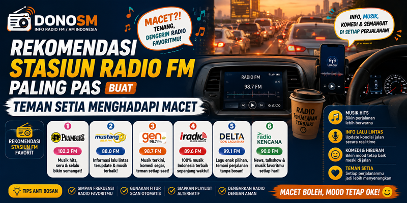 Rekomendasi Stasiun Radio FM Paling Pas Buat Teman Setia Menghadapi Macet