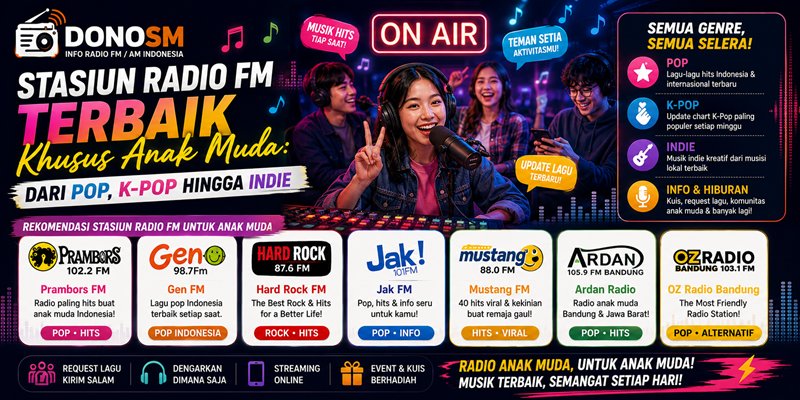 Stasiun Radio FM Terbaik Khusus Anak Muda: Dari Pop, K-Pop hingga Indie