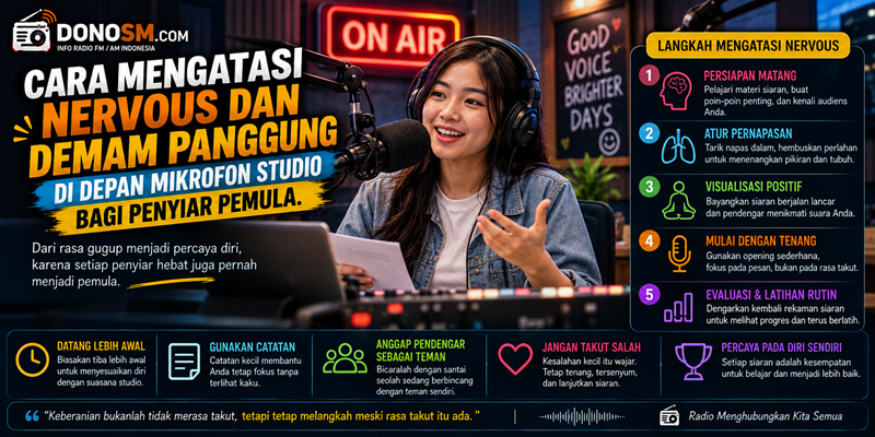 Cara Mengatasi Nervous dan Demam Panggung di Depan Mikrofon Studio bagi Penyiar Pemula